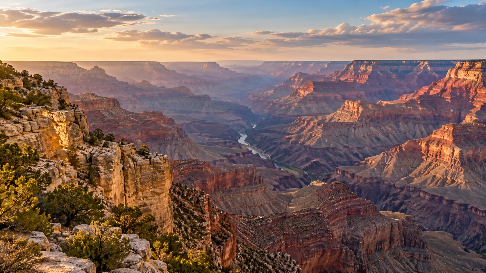 Approved artistic panoramic illustration of Grand Canyon National Park, not a documentary photograph
